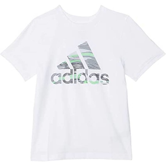 adidas Other - adidas Big Boy's Crew Neck Warped Camo BOS Tee White Size XL NWT